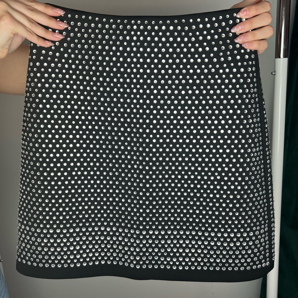 Black Mini Skirt w/ Rhinestones